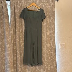 Lulu’s Sage Green Jumpsuit